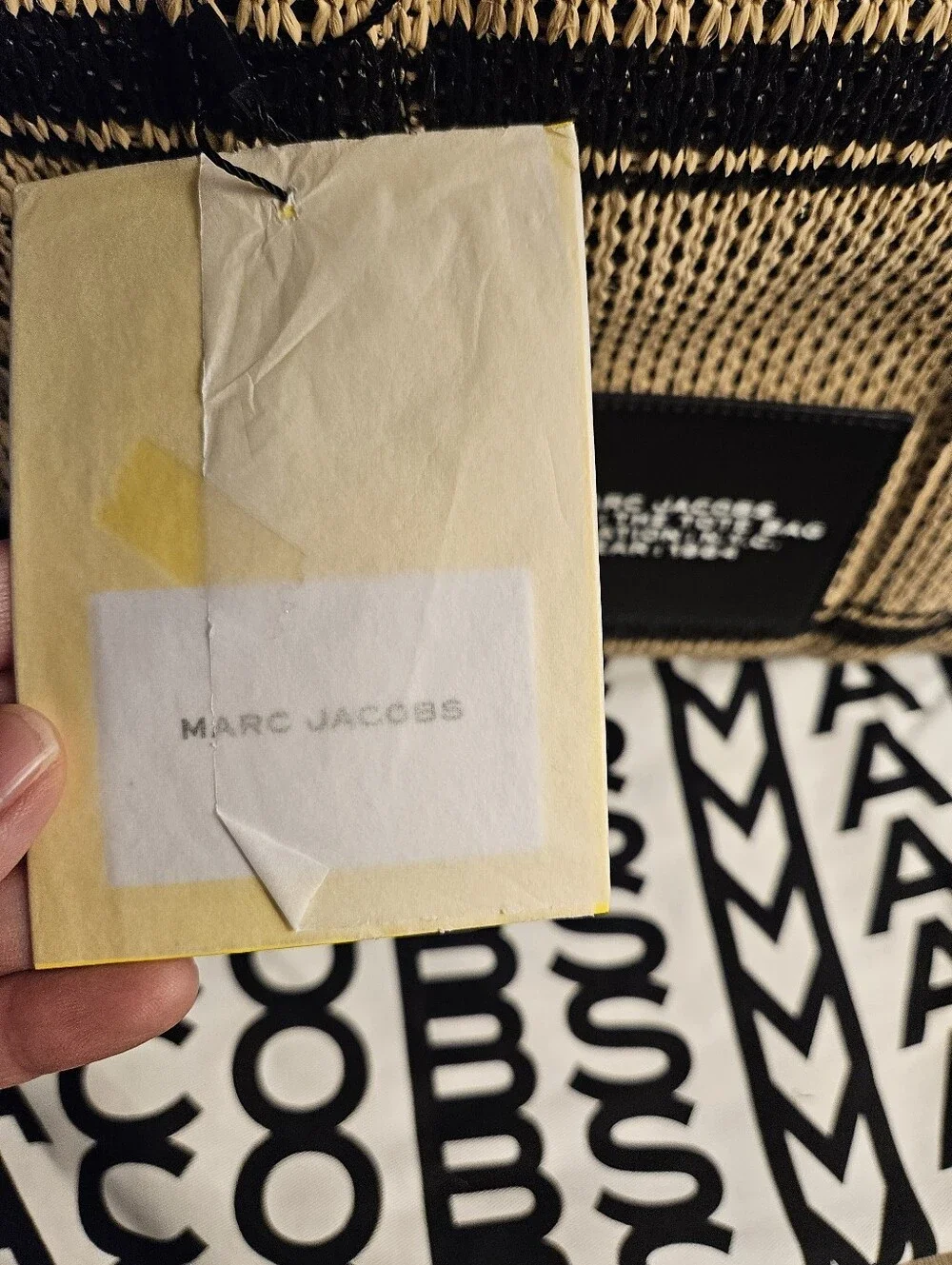 Marc Jacobs 'The Straw Jacquard Medium Tote Bag'